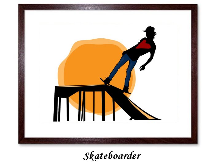 Skateboarder Framed Print
